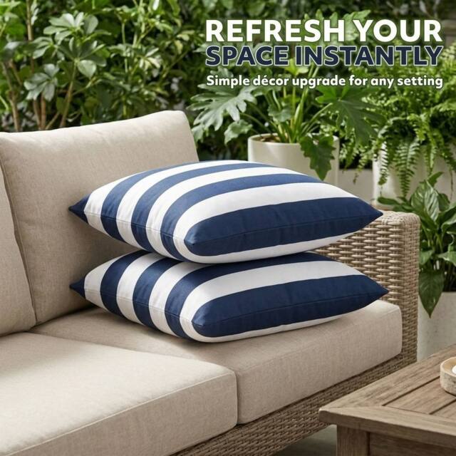 KORVIXA 6 x Cushion Covers Cushion Covers 45x45cm in Blue - Size: 120 cm x 90 cm - image 1
