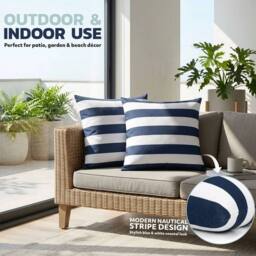 KORVIXA 6 x Cushion Covers Cushion Covers 45x45cm in Blue - Size: 120 cm x 90 cm - thumbnail 3