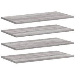 Berkfield Home Wall Shelves 4 pcs Grey Sonoma 60x20x1.5 cm Engineered Wood - thumbnail 2