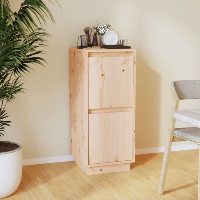 Berkfield Home Sideboard 31.5x34x75 cm Solid Wood Pine in Brown - image 1