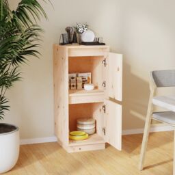 Berkfield Home Sideboard 31.5x34x75 cm Solid Wood Pine in Brown - thumbnail 3