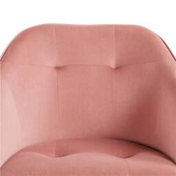 Kelvenix Pink Velvet Desk Chair Vanity Chair Swivel Chair Adjustable Height - thumbnail 2