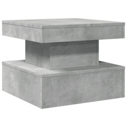 Berkfield Home Coffee Table with LED Lights Concrete Grey 50x50x40 cm - Size: 50 x 50 x 40 cm - thumbnail 3