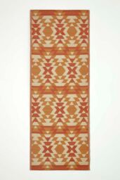 Homescapes Luxury Outdoor Rug Waterproof Reversible for Garden, Orange Anya Aztec - Size: 75 cm x 200 cm - thumbnail 1