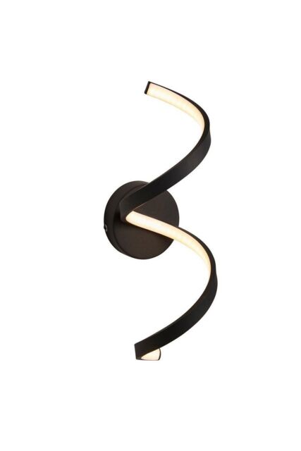 Netlighting Astral Modern Integrated LED Bathroom Wall Light Textured Black Warm White IP44 - image 1