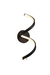 Netlighting Astral Modern Integrated LED Bathroom Wall Light Textured Black Warm White IP44 - thumbnail 1