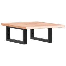 Berkfield Home Basin Shelf Wall Mounted Steel & Solid Wood Oak in Brown - thumbnail 1