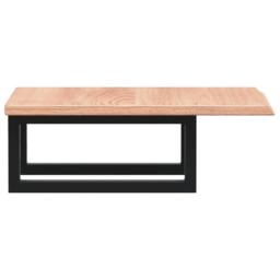 Berkfield Home Basin Shelf Wall Mounted Steel & Solid Wood Oak in Brown - thumbnail 5