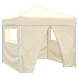 Berkfield Home Foldable Tent 3x3 m with 4 Walls Cream in Beige - thumbnail 2