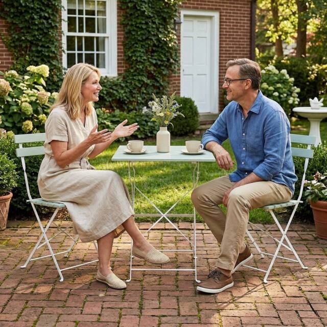 OUTSUNNY Outdoor Bistro Set Folding for 2 People White Green - image 1