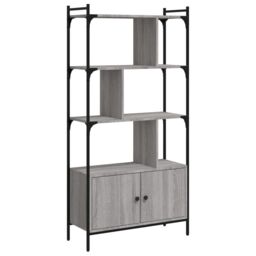 Berkfield Home Bookcase with Doors Grey Sonoma 76.5x30x154.5 cm Engineered Wood - thumbnail 2
