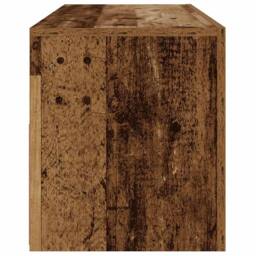 Berkfield Home Bedside Cabinets 2 pcs with LEDs Old Wood 60x35x40 cm in Brown - Size: 60 x 35 x 40 cm - thumbnail 9