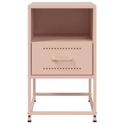 Berkfield Home Durable Bedside Cabinets 2 pcs Pink 36x39x60.5 cm Steel - thumbnail 6