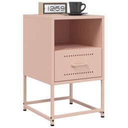 Berkfield Home Durable Bedside Cabinets 2 pcs Pink 36x39x60.5 cm Steel