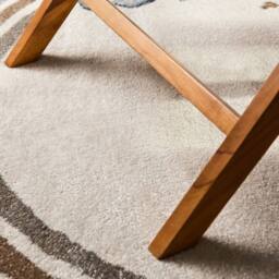 THE RUGS Villeroy & Boch Elephant Rainbow Boho Rug & Runner Kids Rug in Cream - Size: 160 cm diameter - thumbnail 6