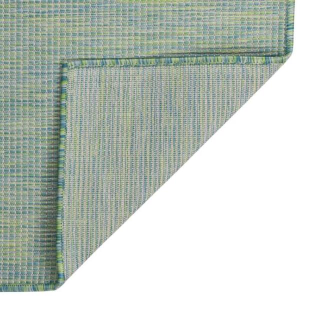 Berkfield Home Outdoor Flatweave Rug 200x280 cm Turquoise - Size: Medium - image 1