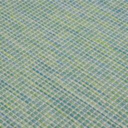 Berkfield Home Outdoor Flatweave Rug 200x280 cm Turquoise - Size: Medium - thumbnail 5