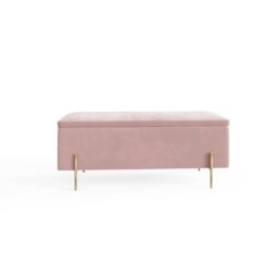 GFW Mystica Velvet Storage Ottoman in Pink - thumbnail 7