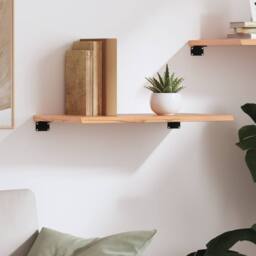 Berkfield Home Wall Shelf Light Brown 60x30x2 cm Treated Solid Wood Oak - Size: 60 x 30 x 2 cm - thumbnail 1
