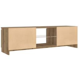 Berkfield Home TV Cabinet with LED Lights Artisian Oak 120x30x36 cm Engineered Wood in Brown - Size: 120 x 30 x 36 cm - thumbnail 9