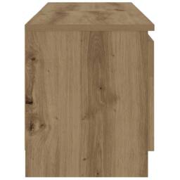 Berkfield Home TV Cabinet with LED Lights Artisian Oak 120x30x36 cm Engineered Wood in Brown - Size: 120 x 30 x 36 cm - thumbnail 8