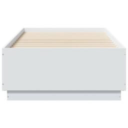 Berkfield Home Bed Frame with LED without Mattress White 75x190 cm Small Single - thumbnail 6