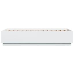 Berkfield Home Bed Frame with LED without Mattress White 75x190 cm Small Single - thumbnail 7