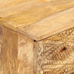 Berkfield Home TV Cabinet Solid Mango Wood 110x30x40 cm in Brown - Size: 110 x 30 x 40 cm - thumbnail 5