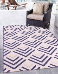 Rugstyle Summer Breeze Outdoor Rug in White - Size: 100 cm x 150 cm - thumbnail 1