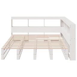 Berkfield Home Bookcase Bed without Mattress White 135x190cm Solid Wood Pine - Size: 135x190 cm - thumbnail 5