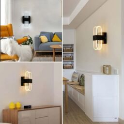 COMELY 10W Modern Indoor Wall Lights, Black Oval Acrylic Wall Lights, 3-Color - thumbnail 5