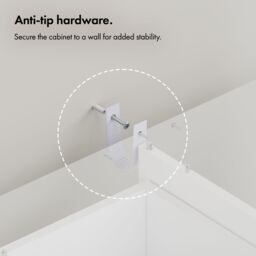VonHaus Holbrook Freestanding Bathroom Storage Cabinet with Drawers in White - thumbnail 8