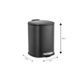 Showerdrape Capri Black 3L Pedal Bin - thumbnail 2