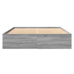 Berkfield Home Bed Frame Frame Grey Sonoma 150x200 cm King Size Wood - thumbnail 5
