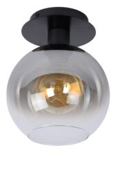 Lucide 'MARIUS' Dimmable Stylish Retro Indoor LED Flush Ceiling Light 1xE27 in Black - thumbnail 2