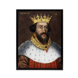 "Artery8 King Henry I Of England Royal Portrait Framed Canvas Wall Art Print - Size: W12"" x H16""" - thumbnail 1