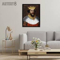 "Artery8 King Henry I Of England Royal Portrait Framed Canvas Wall Art Print - Size: W12"" x H16""" - thumbnail 3