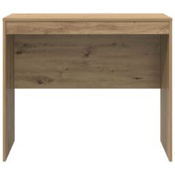 Berkfield Home Writing Desk Artisan Oak Engineered Wood 90 x 50 x 76 cm in Brown - thumbnail 4
