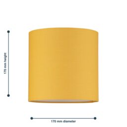 First Choice Lighting Set of 2 Ochre Yellow Textured Cotton 17cm Table Lamp Shades - thumbnail 6