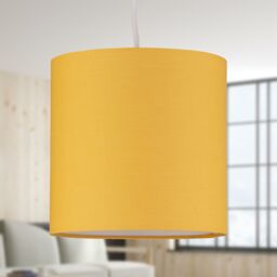 First Choice Lighting Set of 2 Ochre Yellow Textured Cotton 17cm Table Lamp Shades - thumbnail 7