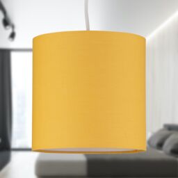 First Choice Lighting Set of 2 Ochre Yellow Textured Cotton 17cm Table Lamp Shades - thumbnail 8