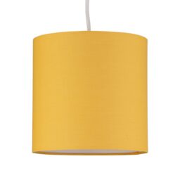 First Choice Lighting Set of 2 Ochre Yellow Textured Cotton 17cm Table Lamp Shades - thumbnail 4