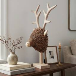 Garden Greatness Relica Wooden Stag Head Sculpture - Size: 1 Pack - thumbnail 2