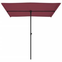 Berkfield Home Outdoor Parasol with Aluminium Pole 2x1.5 m Bordeaux Red - thumbnail 4
