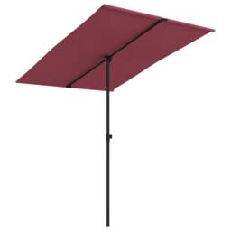 Berkfield Home Outdoor Parasol with Aluminium Pole 2x1.5 m Bordeaux Red - thumbnail 2