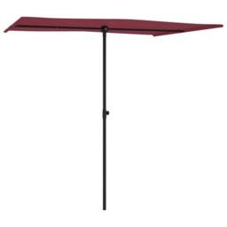 Berkfield Home Outdoor Parasol with Aluminium Pole 2x1.5 m Bordeaux Red - thumbnail 3