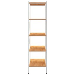 Berkfield Home 5-Tier Shelving Unit White & Oak 80x40x163 cm - Size: 80 x 40 x 163 cm - thumbnail 4