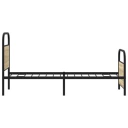 Berkfield Home Bed Frame Without Mattress 75x190 cm Small Single Sonoma Oak Engineered Wood in Brown - thumbnail 6