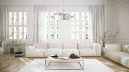 Loops 4 Bulb Chandelier Hanging Pendant LIght Classic Pewter LED G9 3.5W Bulb - thumbnail 2