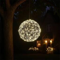 Xmas Haus e 30CM Silver Christmas Hanging Ball - thumbnail 1